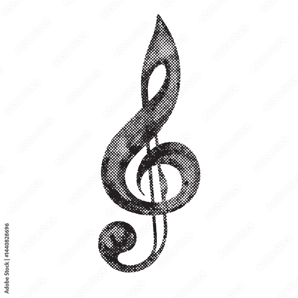 Canvas Prints music note halftone grunge vector design element
