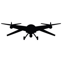Silhouette of a Military Surveillance Drone Flying
