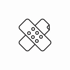 adhesive plaster icon sign vector