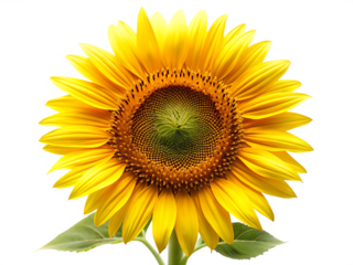 beautiful sunflower isolated on white background PNG
