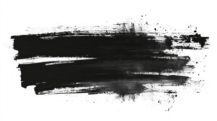 Fototapeta premium Abstract black paint brush strokes