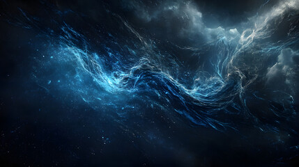 A digital concept artwork featuring organic, flowing textures that evoke the idea of nature intertwining with technology.