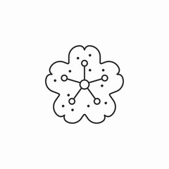cherry blossom icon sign vector