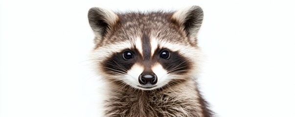 Obraz premium Close-up portrait of a young raccoon.