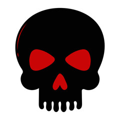 scary skull icon for halloween