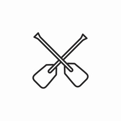 crossed oars icon sign vector