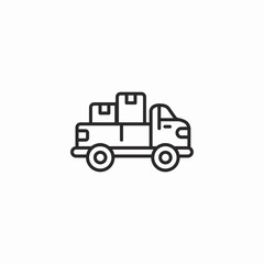 delivery truck icon sign vector