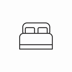 double bed icon sign vector