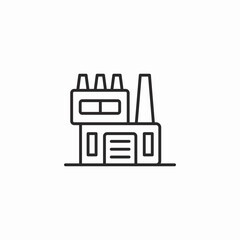 factory building icon sign vector