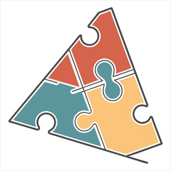 Creative Puzzle Triangle Piece Logo
