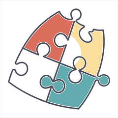 Teamwork Puzzle Solution Icon