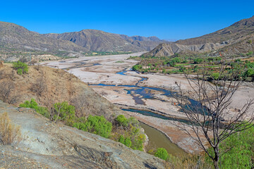 An Arid River Valley in the Bolivian Mountains