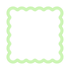 額縁のような手描きの装飾フレーム - ポップでかわいい四角形の背景や枠のテンプレート素材