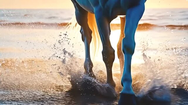 horse on the beach