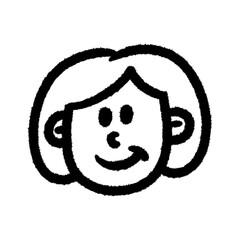 png kindergarten kid classroom doodle element cute face person boy and girl smile and emotion