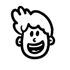png kindergarten kid classroom doodle element cute face person boy and girl smile and emotion