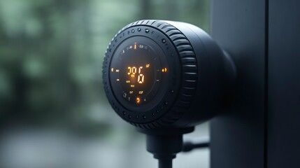 HighTech Camera Lens with Digital Display Modern Photography Equipment for Professionals and