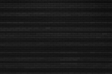 A brick wall with black bricks. The bricks are arranged in a striped pattern.