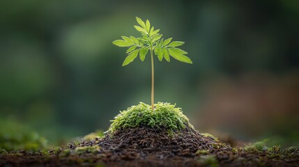 Young sprout emerging from soil (1)