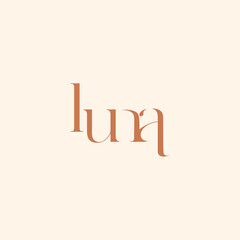luna - A Timeless and Elegant Logo Design with Artistic Typography