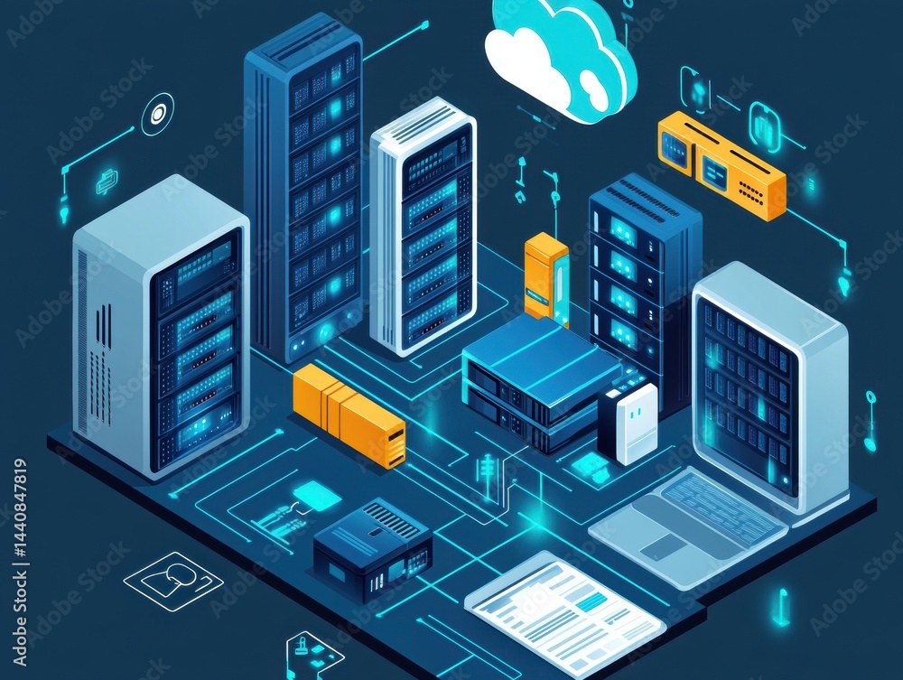 Poster A Cloud Computing Data Center with Server Hardware and Software