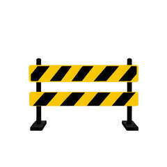 Roadwork barrier yellow black isolated on transparent background