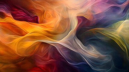 Obraz premium A dramatic abstract painting filled with wild, sweeping lines and dynamic depth.