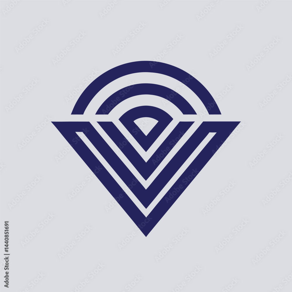 Poster minimalist logo design for a modern contactless retail store showcasing sleek lines and geometric sh