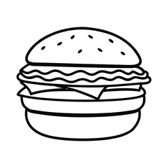 hamburger on a white background