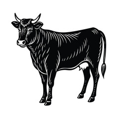 silhouette of a bull