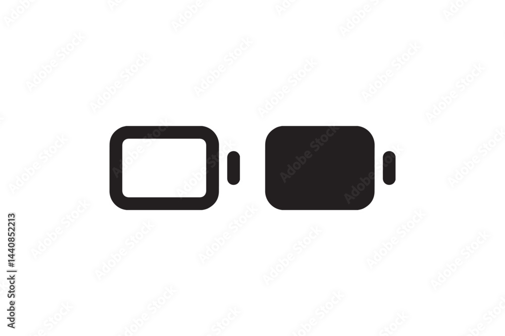 Poster smartwatch icon minimalist outline and solid style vector