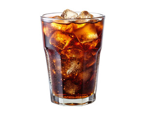 glass of coke isolated on white background. PNG