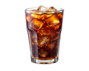glass of coke isolated on white background. PNG