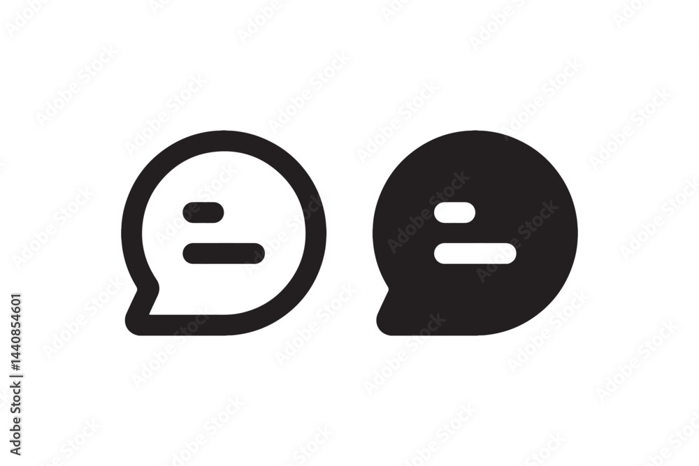 Aufkleber chat message icon for communication and messaging apps vector