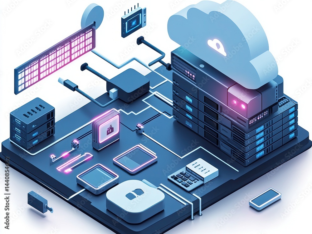 Aufkleber cloud server security and data protection