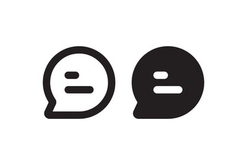 Chat Message Icon for Communication and Messaging Apps Vector