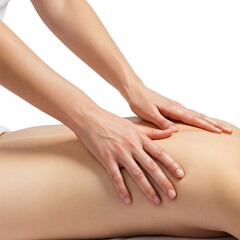 Fototapeta premium The hands of the masseur massage the backs