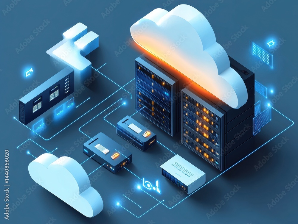 Poster cloud storage and server management system