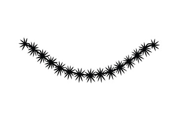  Christmas tinsel isolated on white