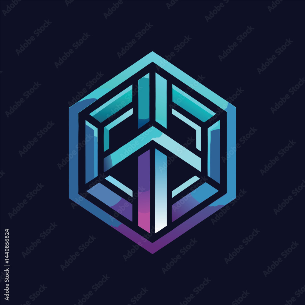 Poster sleek logo design representing innovative digital twin technology for advanced virtual modeling and 