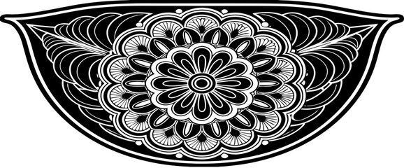 Tamil New Year festive illustration featuring a lit oil lamp, colorful garland, and golden text with a soft mandala pattern. Created with Generative AI technology.