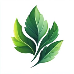 Naklejka premium Green leaves arranged creatively with varying shades to showcase nature's beauty and freshness for design uses