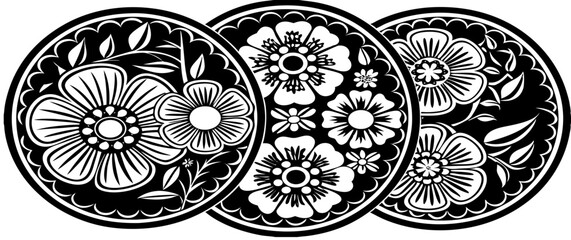 Tamil New Year festive illustration featuring a lit oil lamp, colorful garland, and golden text with a soft mandala pattern. Created with Generative AI technology.