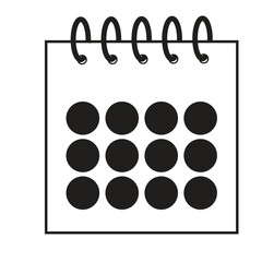 Printcalender, icon, dog, paw, vector, symbol, illustration, sign, cat, button, design, recorder, audio, animal, print, foot, tape, media, music, footprint, color, pet