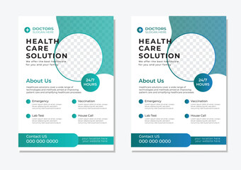 Creative Modern Fresh Clean Best Medical Flyer Or Healthcare Flyer Design Template