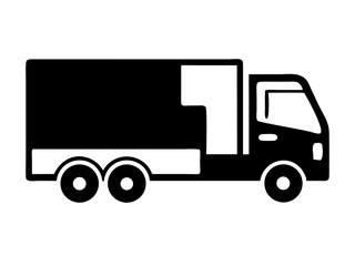 Box Truck Silhouette Icon  Delivery Transport Vehicle