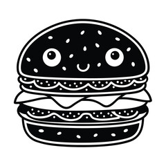 hamburger on a white background