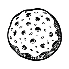 vector illustration of a cookie