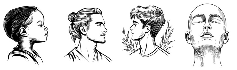 A dark, enigmatic outline of a youthful male figure, ideal for use as a profile picture or avatar, providing a sense of anonymity and seclusion on digital platforms