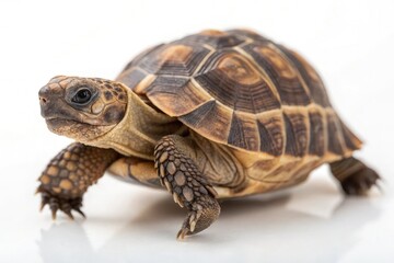 Obraz premium Close up of a Turtle Showcasing Detailed Shell and Features Generative AI